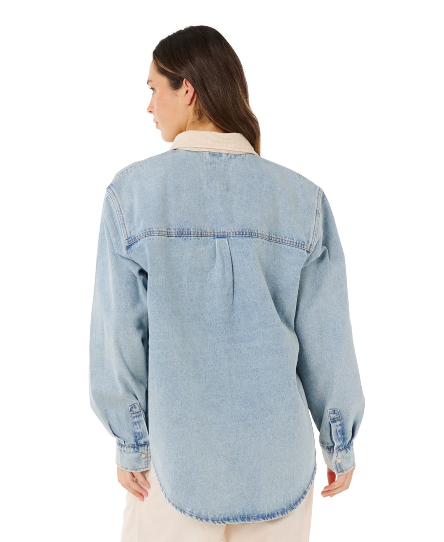 Women's Surf Side Relaxed Collared Denim Jacket