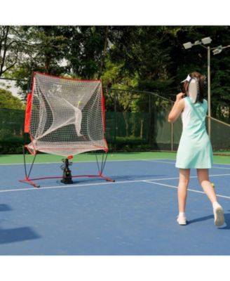 Portable Baseball and Tennis Ball Recycling System Net 6 x 7ft with Fiberglass Frame and Carrying Bag for Continuous Training Loop Net Only