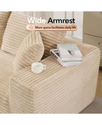 Boneless Sectional Cloud Couches for Living Room L-Shape Corduroy Cloud Sectional Couch with Chaise Modern Modular Sectional Sofa