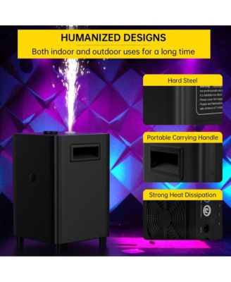 600W Safe Indoor Cold Spark Machine with DMX, Wireless Control & 13ft Adjustable Spray for Stages