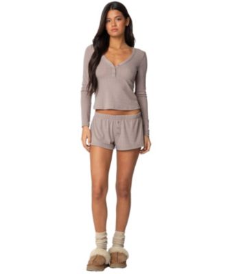 Women's Keely Pointelle Henley Top