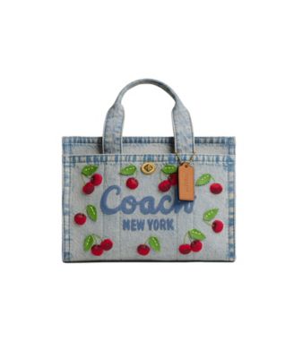 Cargo Small Denim Cherry Embroidery Tote Bag 26