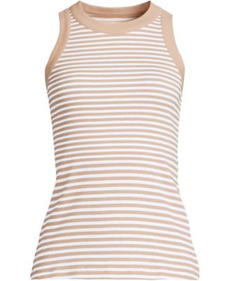 Women's Micro Rib Crew Neck Tank Top