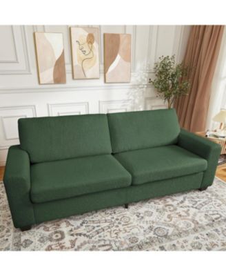 Modern Sofa, 3 Seater Deep Seat Couch with Wide Armrest, Removable Washable Cushion Cover