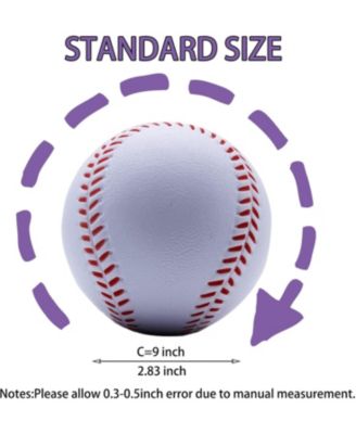 Pack of 12 Soft Foam Practice Baseballs Standard Size PU Foam Training Balls for Batting Fielding and Pitching with Carrying Bag