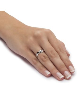 925 Sterling Silver Unisex 6mm Polished Intertwining Rolling Ring Sizes 4-14