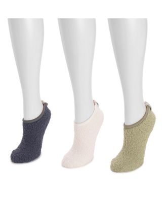Women's Ballerina Cozy Socks with Grippers, 3 Pair Pack