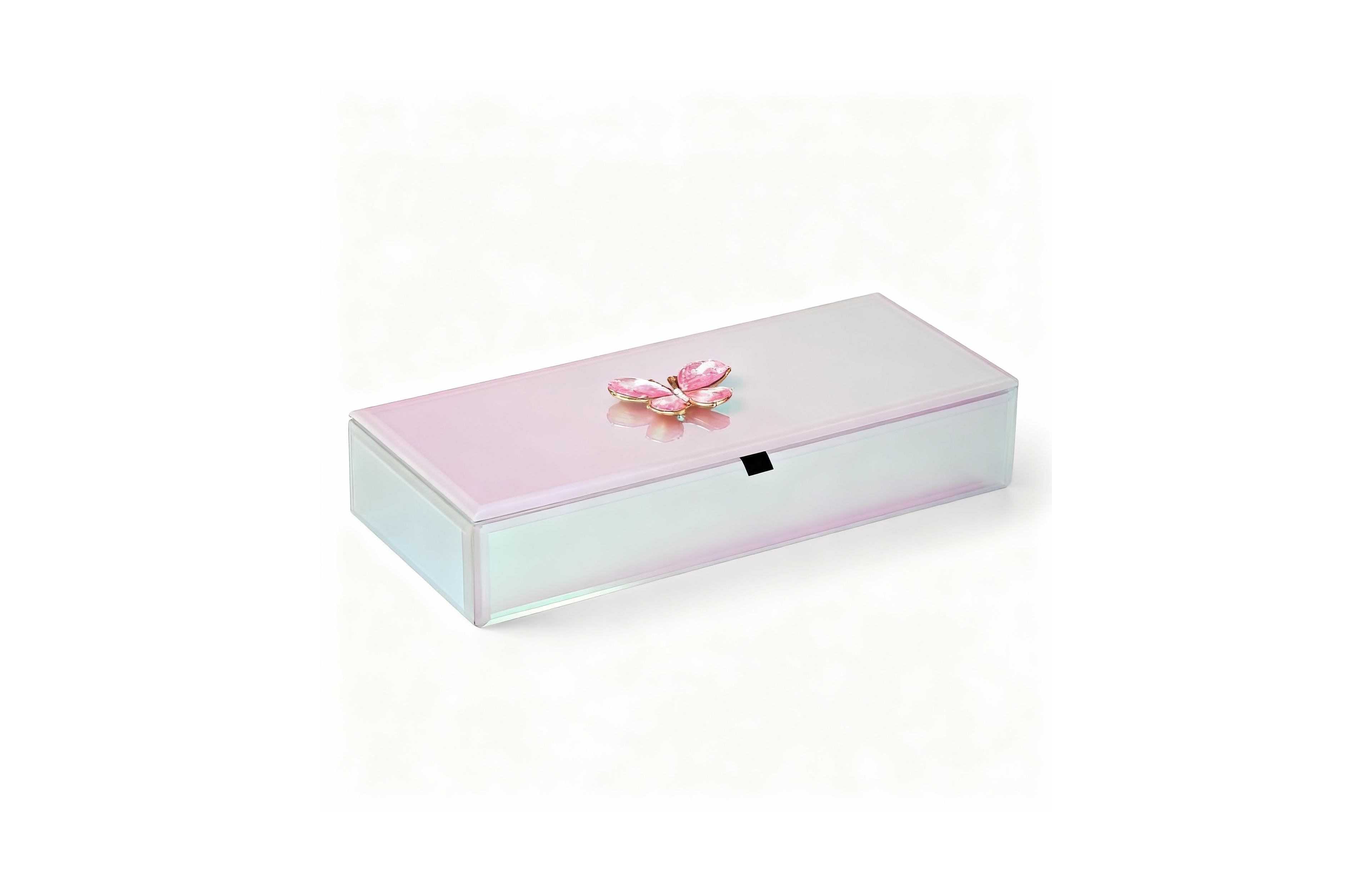 Yigii Handcrafted Glass Jewelry Box with Gradient Design