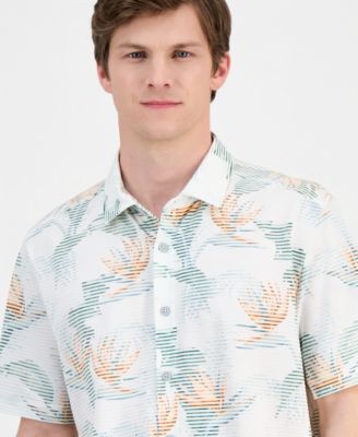Men's Costa Wave Festa Fronds Printed Camp Shirt