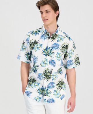 Men's Nova Wave Frond Mosaic Printed Shirt