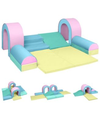 10-Piece Climb and Crawl Activity Play Set, Soft Foam Block for Climbing, Crawling and Sliding
