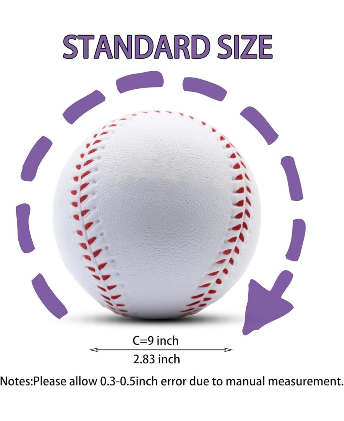 Magicorange 20 Pack Soft Pu Foam Baseballs, Standard Size Practice Balls with Carry Bag