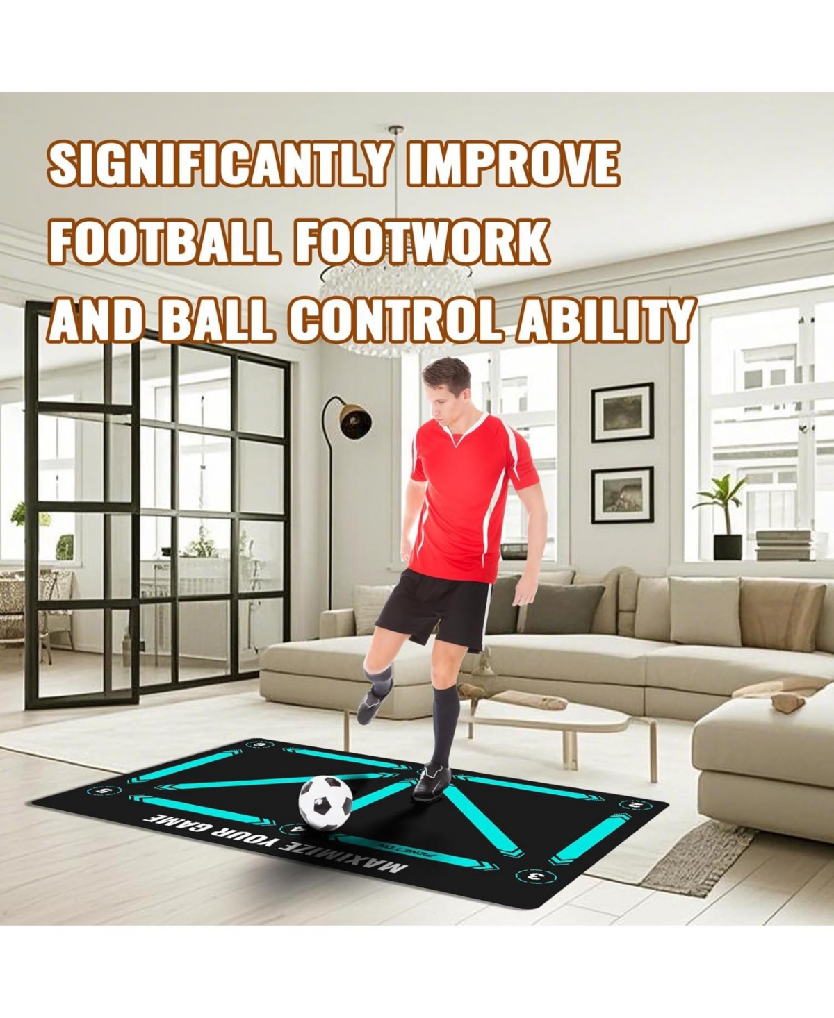 peneyon Pro Agility Football Training Mat – Non-Slip & Silent Design Improves Speed, Strength & Coordination for All Ages & Skill Levels