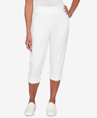 Women's Port Side Mother of Pearl Denim Super Stretch Capri Jeans