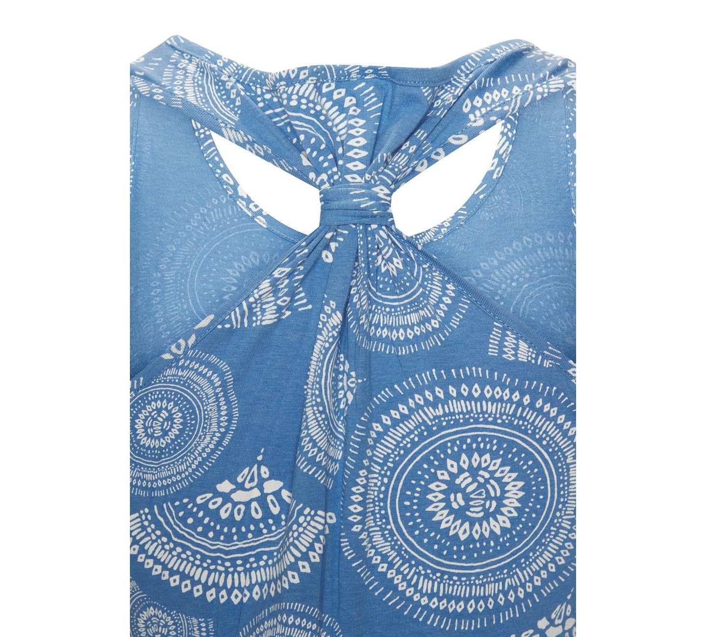 Женское платье Lascana Racerback Print, цвет: Синий / Белый — фото 7