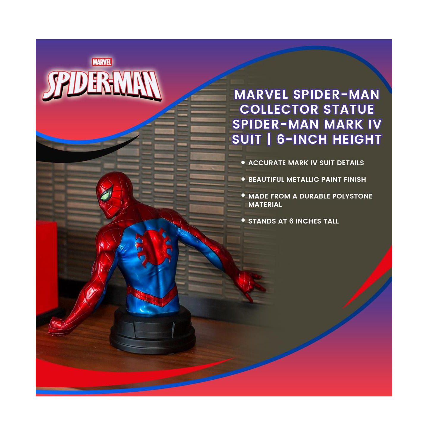 Детские фигурки Gentle Giant Spider-Man Spider-Armor Mark IV 6-Inch Limited-Edition Mini Bust, 14 Years & Up, цвет: Assorted Pre-Pack — фото 5