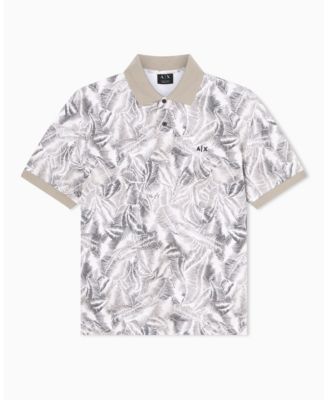 Men's IBIZA X Pique Leaf Print Polo Shirt