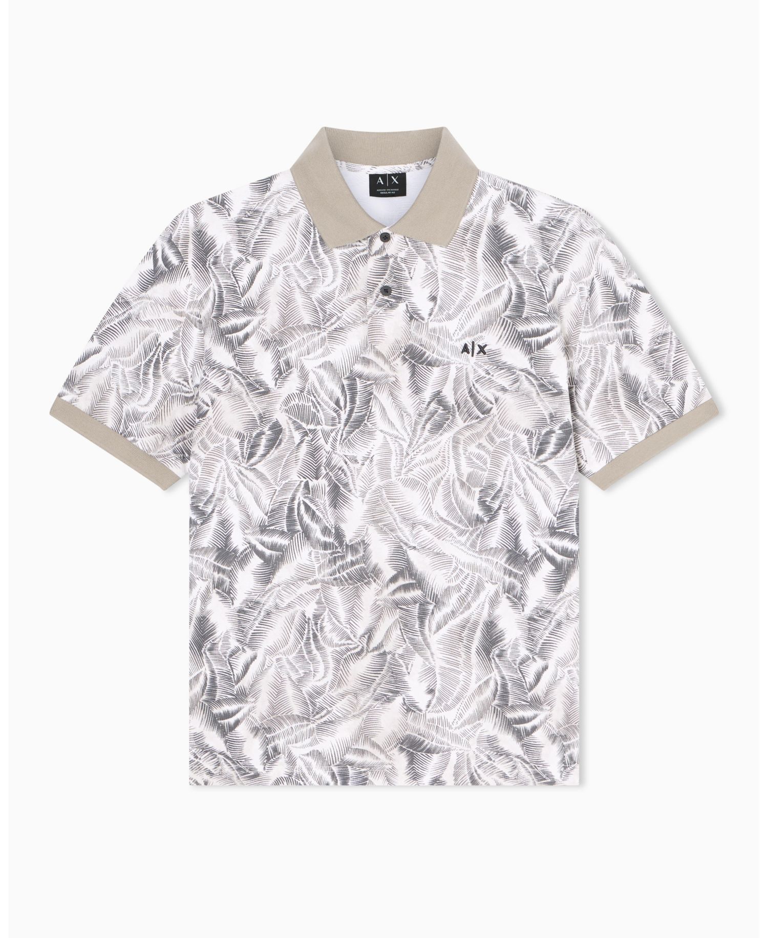 Men's IBIZA X Pique Leaf Print Polo Shirt