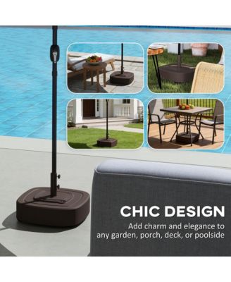 Patio Umbrella Base with Wheels,  for 1.5"/1.9" Umbrella Poles