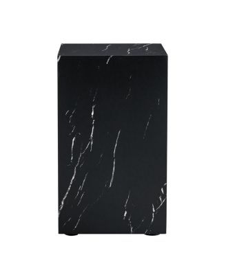  Black Marble Texture MDF Coffee Table - Luxurious Design, Rectangular Accent.