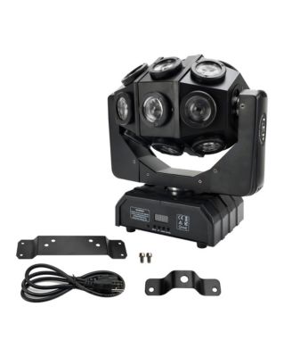 180W RGBW Moving Head Stage Light with Adjustable Strobe, DMX & Auto Music Sync