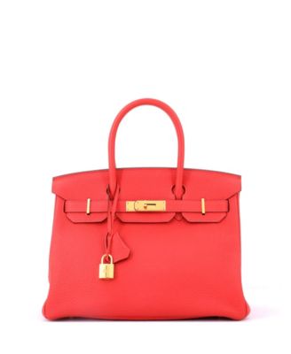Birkin 30 Handbag Red Togo with Gold Hardware