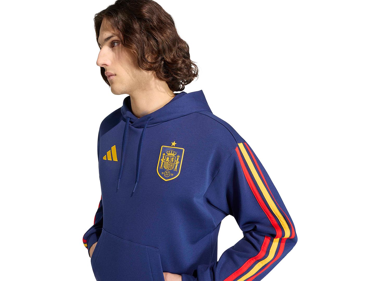 Мужское худи adidas Spain DNA Regular-Fit, цвет: Синий — фото 3