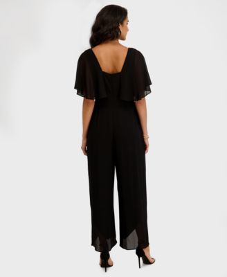Women's Flutter-Sleeve Jumpsuit