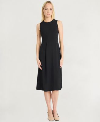 Women's Sleeveless Seam Detail Midi Dress