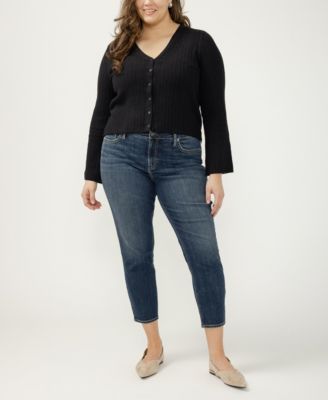 Silver Jeans Co. - Plus Size Elyse Skinny Cropped Jeans