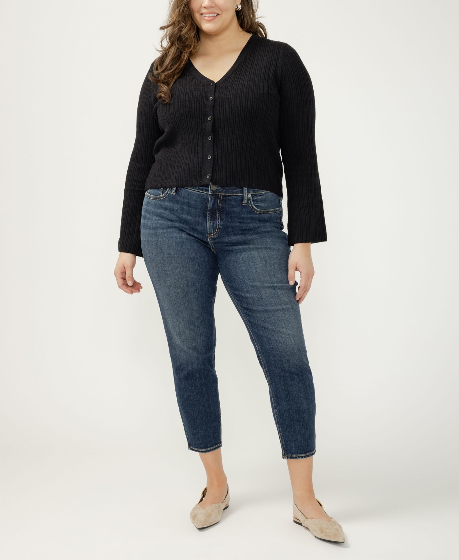 Plus Size Elyse Skinny Cropped Jeans