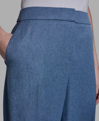 Women's High-Rise Denim Wide-Leg Pants