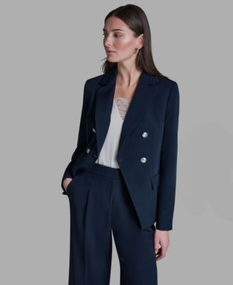 Women's Double Breasted Long-Sleeve Jacket