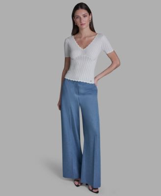 Women's V-Neck Short-Sleeve Top