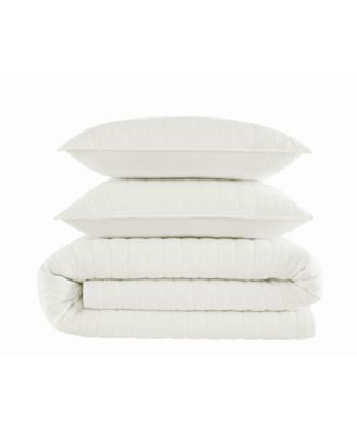 Vintage Washed Cotton 3-Pc. Quilt Set, King