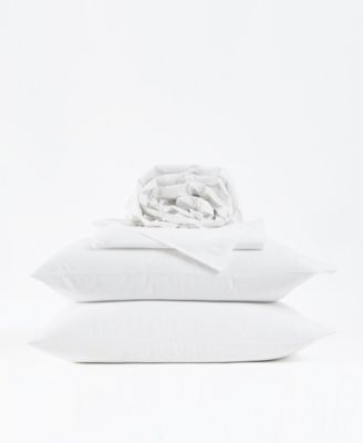 Linen Weave 200-Thread Count Cotton 4-Pc. Sheet Set, King