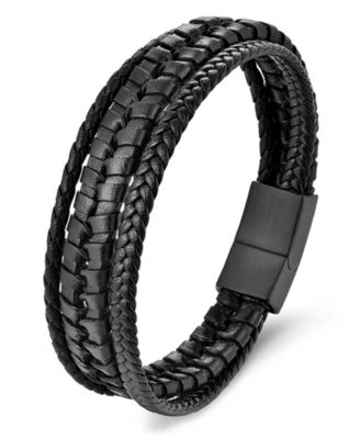 Men's Elysian Leather & Stainless Steel Bracelet