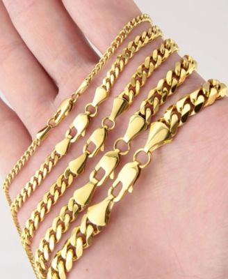 Men's Cuban Chain Necklace in 14k Gold Plated