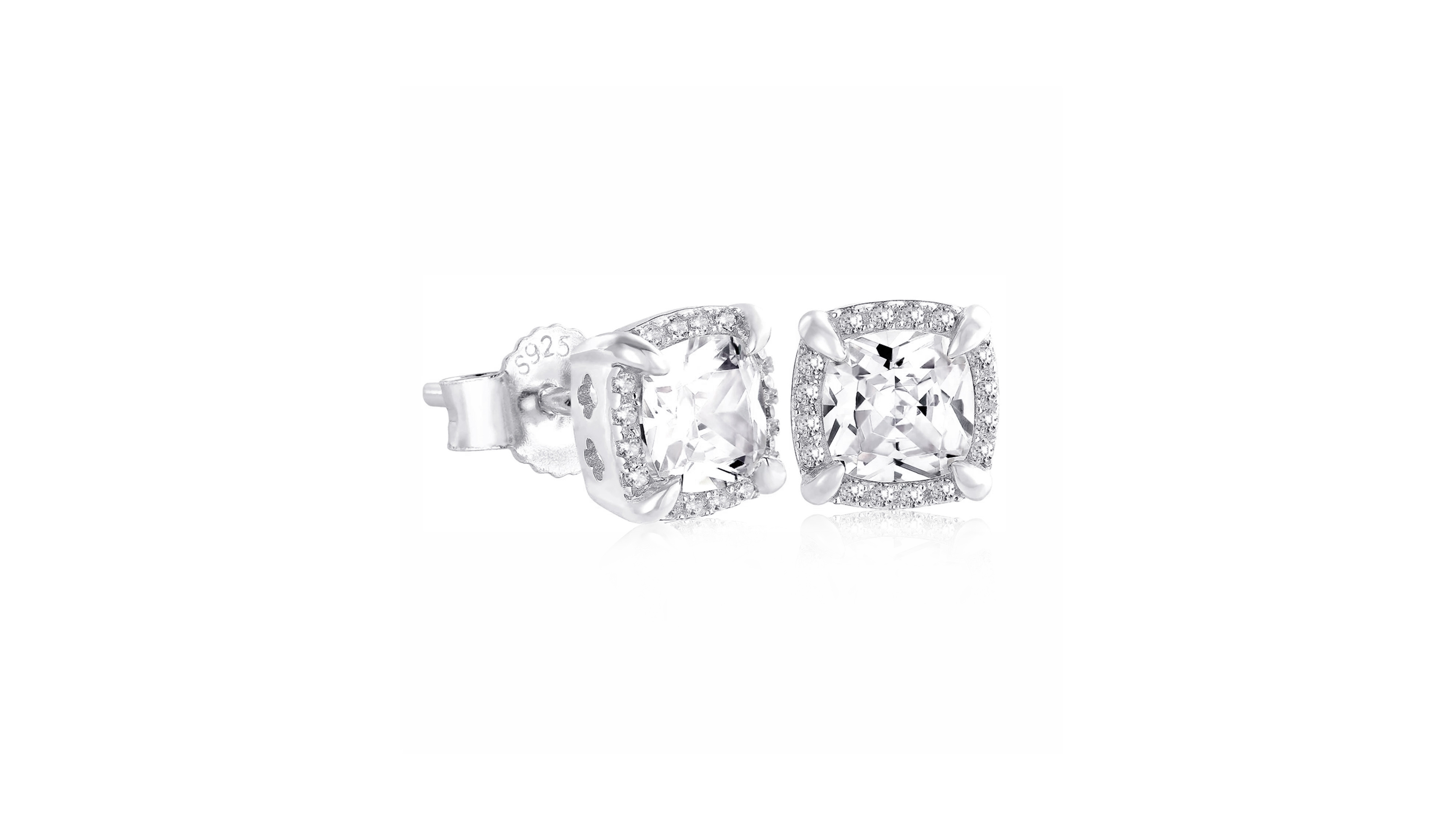 Rhona Sutton Men's Talon Iced Stud Earrings in Sterling Silver