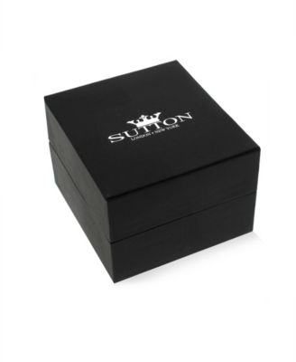 Men's Stud Earrings in 14k White Gold Plated Sterling Silver