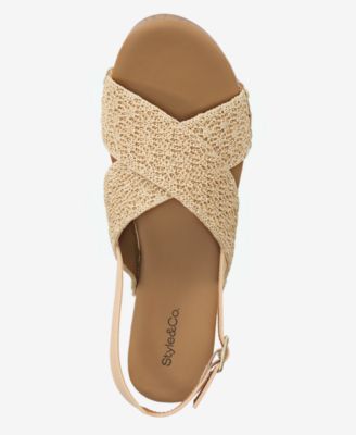 Women's Devynn X-Band Raffia Round Toe Sandals