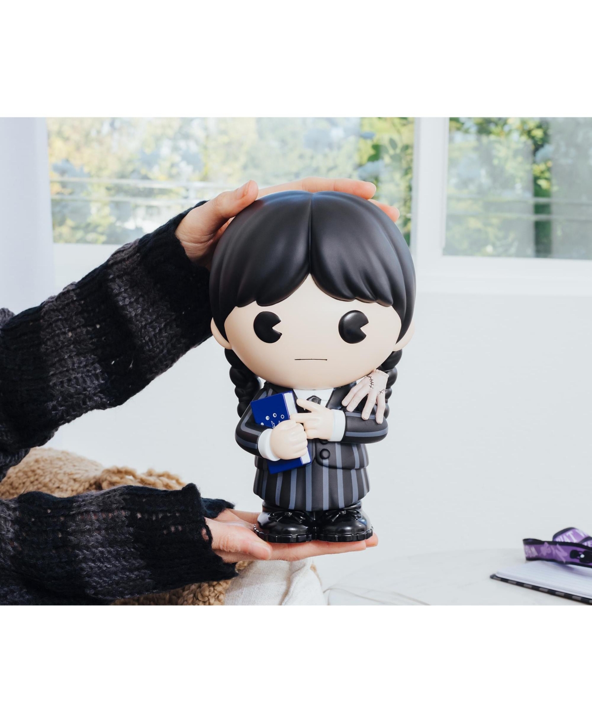 Monogram International Inc The Addams Family Wednesday With Thing 8 Inch Pvc Figural Bank