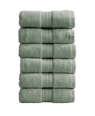 Quick-Drying Cotton 6-Piece Hand Towel Set, 26" x 16"
