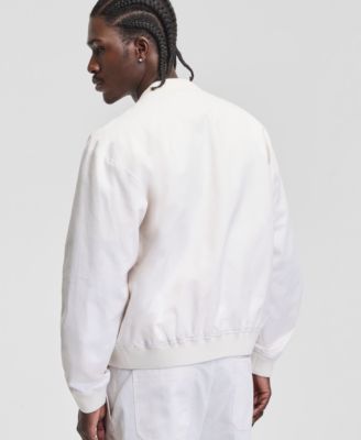 Men's Linen & Cotton Bomber Jacket