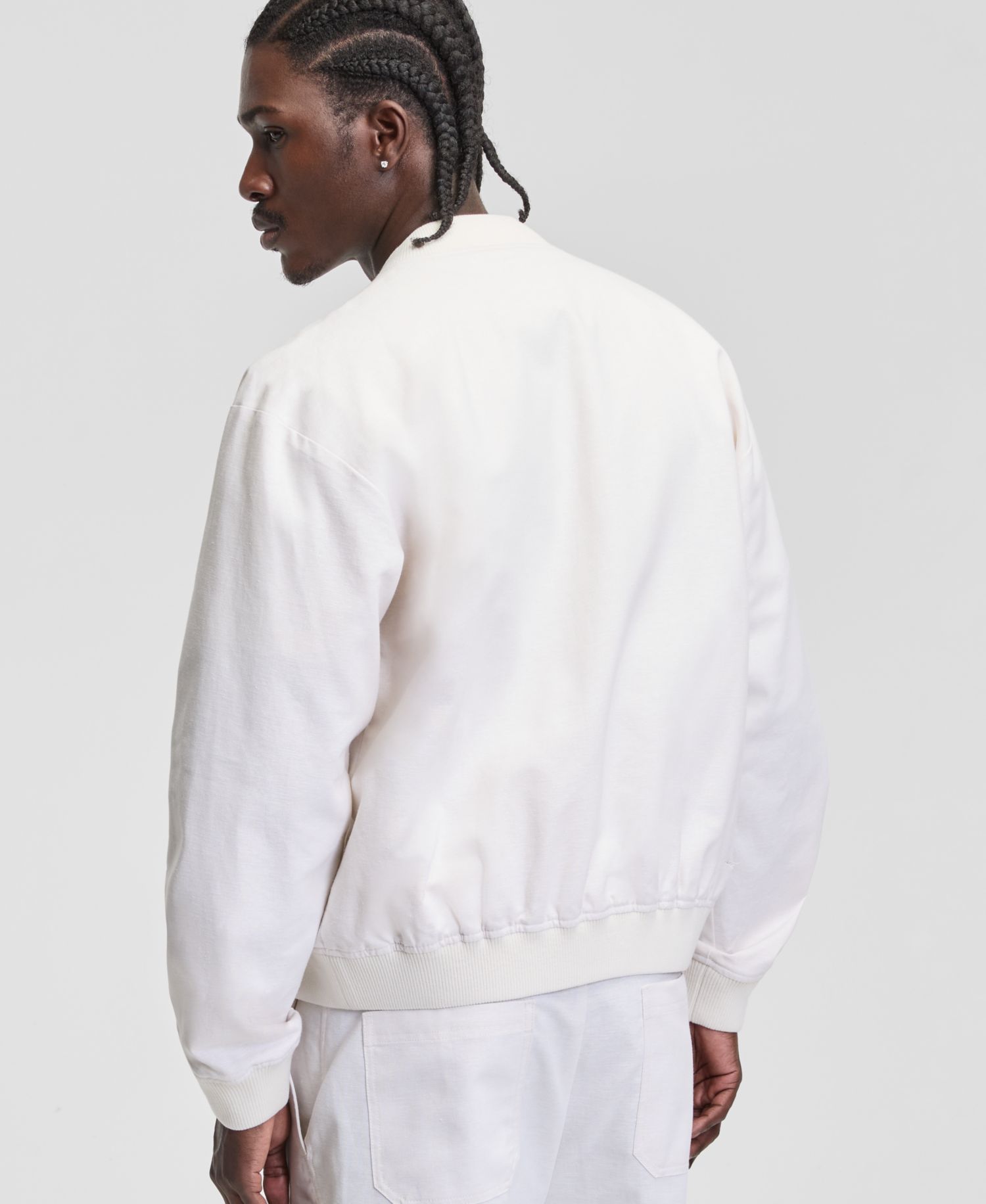 Men's Linen & Cotton Bomber Jacket