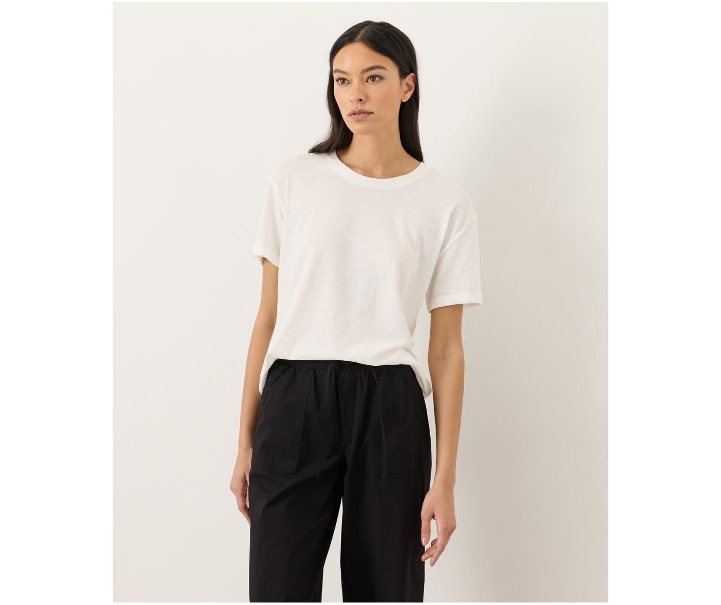 Женская футболка Pact Organic Cotton Featherweight Slub Relaxed, цвет: Кремовый — фото 1