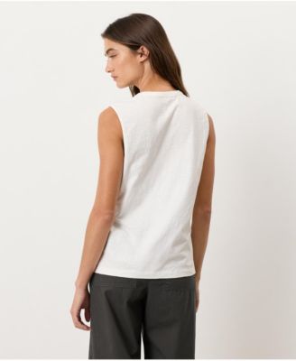 Women's Cotton Slub High Neck Tank Top