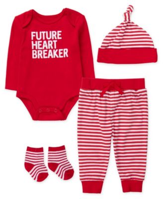 Baby Boys' Future Heart Breaker Bodysuit, 4-Piece Set