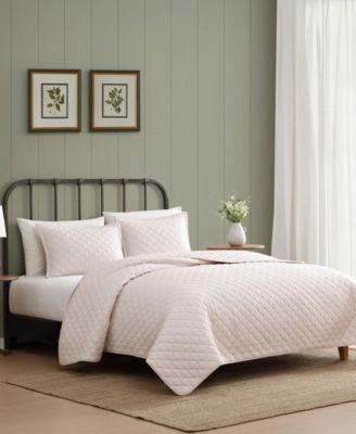 Tessa's Ticking Stripe Reversible 3-Pc. Quilt Set, Full/Queen