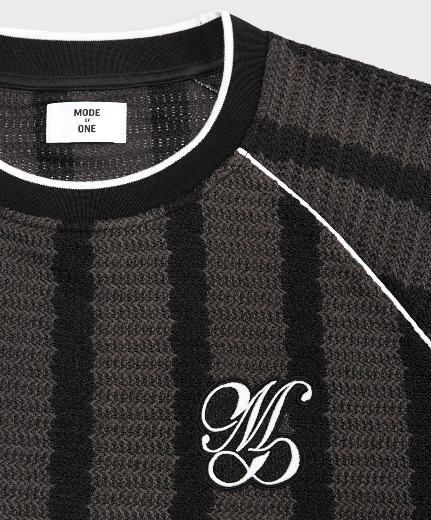 Men's Crochet-Stripe Relaxed T-Shirt